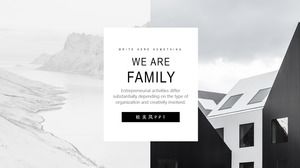 Simple and elegant atmosphere simple and flat European and American style ppt template