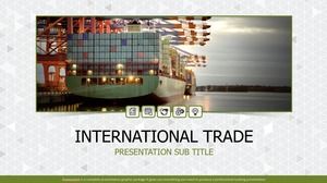 Ppt-Vorlage für internationale Handelslogistiksituationsdaten