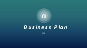 Полупрозрачный круг креативный градиент синий фон iOS стиль бизнес-план план шаблон ppt