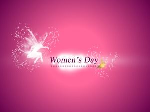 Mutlu Kadınlar Günü basit ve güzel kadınlar günü nimet tebrik kartı ppt şablonu