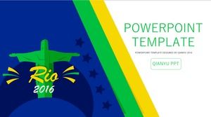 เทมเพลต ppt ธีม Rio 2016 ที่เรียบง่ายและสดใส