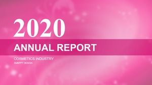 Relatório de análise de mercado de cosméticos de beleza beleza modelo de ppt de moda rosa