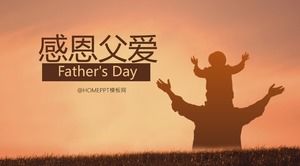 Modello di ppt di amore di espressione di amore del padre del giorno di ringraziamento