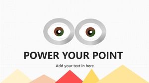 A pair of big eyes cover simple flat business ppt template