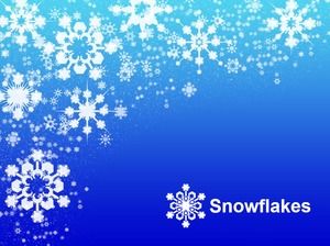 Красивая снежинка синий фон шаблон ppt