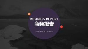 Czarny fioletowy szlachetny styl prosty wysoki raport biznesowy szablon ppt