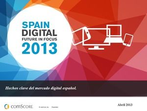 2013 İspanyol dijital ürün pazarı eğilim analizi ppt şablonu