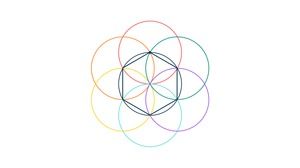 Красочный шестиугольник творческий минималистичный бизнес-презентации шаблон отчета