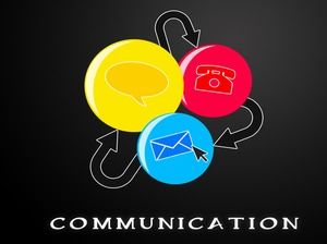SMS telefone correio indústria de comunicação moderna colorido modelo de ppt
