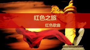 Red Trip Red Song Party Party School Training Solemn Spirit Spirit Modèle PPT