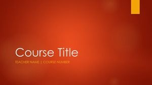 Simple European and American style orange red background ppt template
