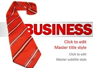 商務紅色領帶商務ppt模式