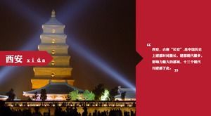 Tarihi ve kültürel şehir Xi'an ppt şablonu