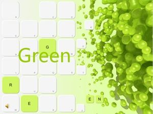 دينامية لوحة المفاتيح الإبداعية قالب PPT البيئية الموضوع