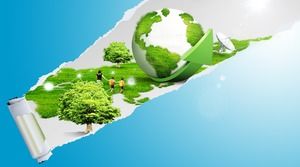 푸른 잔디 지구 환경 보호 테마 기업 보고서 ppt 템플릿