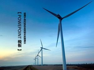 Modelo de ppt de economia de energia verde de geração de energia eólica