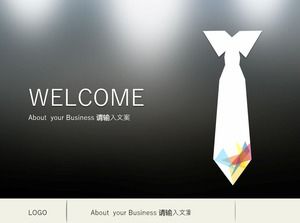 Tie creative animation minimal business ppt template