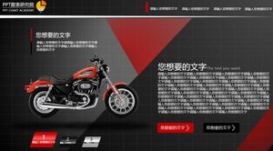 Descripción de la motocicleta de lujo introducción ppt template