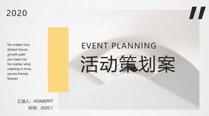 Modèle PPT de planification d'événement de style frais léger et coloré