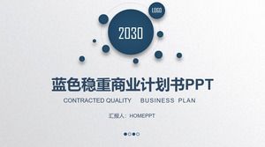 Blue business plan PPT template download grátis