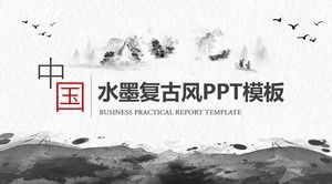 Modelo de PPT de estilo chinês clássico de tinta atmosférica