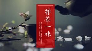 Шаблон PPT культуры чаепития "Zencha Yiwei"