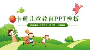Latar belakang kartun anak-anak pendidikan prasekolah PPT courseware template