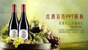 Plantilla PPT de promoción de vinos franceses