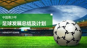 Plantilla PPT de informe de desarrollo de fútbol juvenil