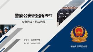 Specjalny szablon PPT dla policji i posterunku policji