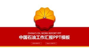 Red simple CNPC work report PPT template