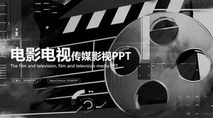 แผ่นฟิล์ม PPT แบบขาวดำโทรทัศน์สื่อภาพยนตร์และโทรทัศน์