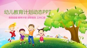 Modelo de PPT de educação infantil dos desenhos animados