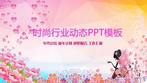 PPT-Vorlage der rosa Mode-Schönheitsindustrie