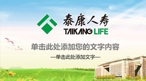Taikang Life Insurance PPTテンプレート