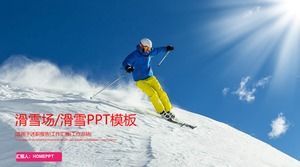 تزلج منتجع التزلج قالب PPT