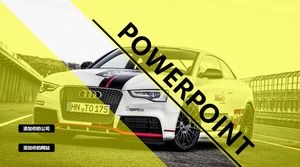 Audi spor araba arka plan için otomobil arka plan PPT şablonu