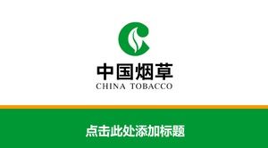 中國綠色煙草公司工作報告PPT模板