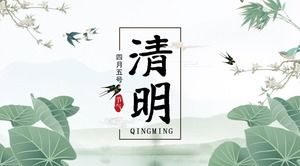 Template PPT pengantar Festival Qingming yang indah