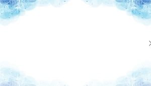 Голубая красивая акварель PPT фоновый рисунок