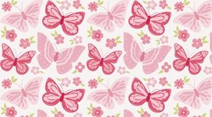 Kostenloser Download von rosa Mode Schmetterling PPT Hintergrundbilder