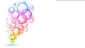 6 images de fond PPT de bulle de couleur simple et fraîche