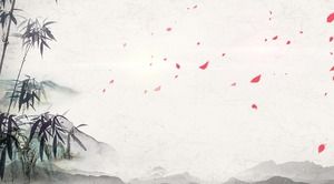 Sieben klassische Tint Pflaumenblüte Bambus chinesischen Stil PPT Hintergrundbilder