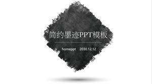 Download gratuito di semplice modello di inchiostro nero sfondo PPT