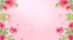 Две розовые красивые акварельные цветы фоновые картинки PPT