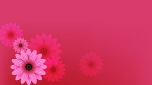 粉色唯美花朵PPT背景图片
