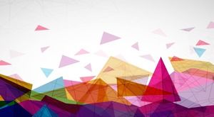 Цветной треугольник многоугольника PowerPoint фоновое изображение