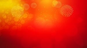 Trzy czerwone fajerwerki Nowy Rok PPT w tle