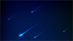 Image de fond PPT météore étoilé bleu