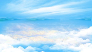 ภาพพื้นหลัง PPT ของเมฆอันงดงามและภูเขา